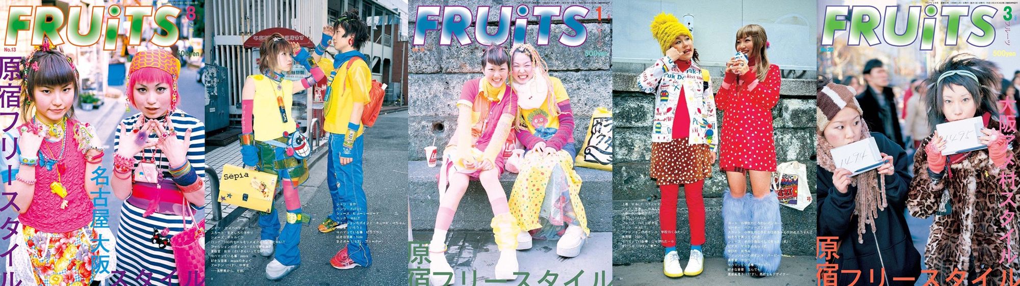 FRUiTS was a very influential fashion photomagazine documenting subcultural street fashion in Tokyo through the late 90s and 00s.
